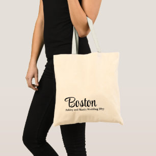 Custom Destination Wedding Welkom bij Boston Tote Bag