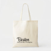 Custom Destination Wedding Welkom bij Boston Tote Bag (Voorkant)