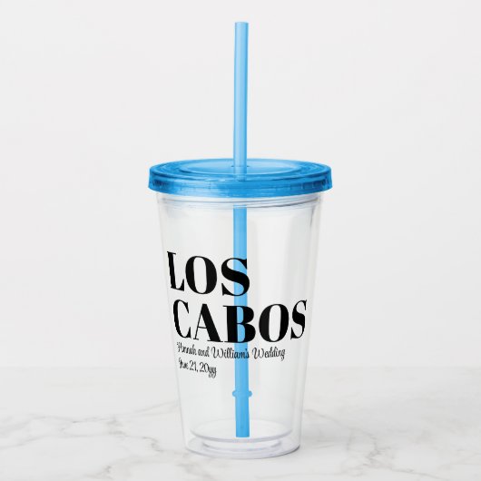 Custom Destination Wedding Welkom bij Los Cabos Acryl Drinkbeker (Voorkant)