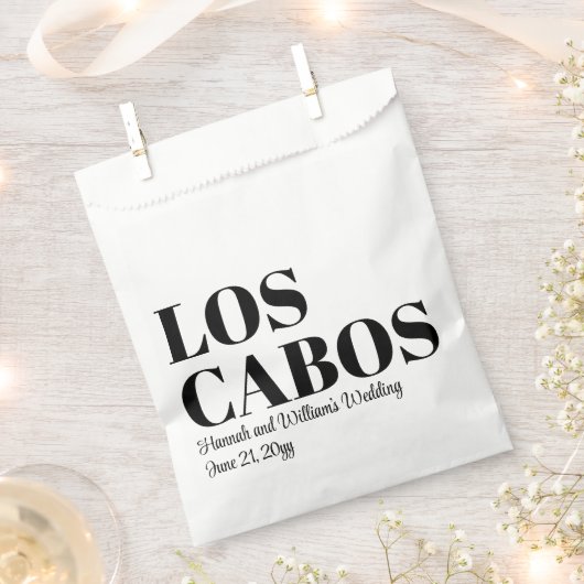 Custom Destination Wedding Welkom bij Los Cabos Bedankzakje (Geknipt)