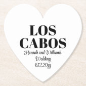 Custom Destination Wedding Welkom bij Los Cabos Kartonnen Onderzetters (Voorkant)