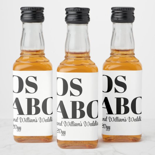 Custom Destination Wedding Welkom bij Los Cabos Likeurfles Etiket (Flessen)