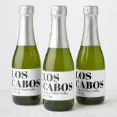 Custom Destination Wedding Welkom bij Los Cabos Sparkling Wijnetiket (Flessen)