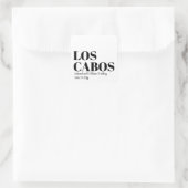 Custom Destination Wedding Welkom bij Los Cabos Vierkante Sticker (Tas)
