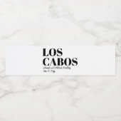 Custom Destination Wedding Welkom bij Los Cabos Waterfles Etiket (Enkel label)