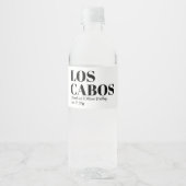 Custom Destination Wedding Welkom bij Los Cabos Waterfles Etiket (Voorkant)