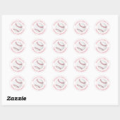 Custom Details Baseball Ball Sport Birthday Event Ronde Sticker (Vel)