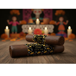 Custom Día de los Muertos Cigar Wrap Etiket