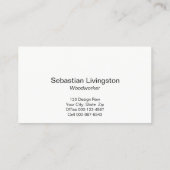 Custom Diagonal Wood Woodworking Professional Visitekaartje (Achterkant)