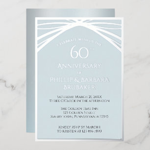 Custom Diamond 60ste bruiloft Jubileum Party Folie Uitnodiging