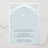 Custom Diamond 60ste bruiloft Jubileum Party Folie Uitnodiging (Voorkant)