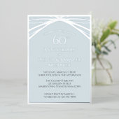 Custom Diamond 60ste bruiloft Jubileum Party Folie Uitnodiging (Staand Voorkant)