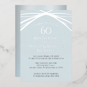 Custom Diamond 60ste bruiloft Jubileum Party Folie Uitnodiging