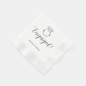 Custom Diamond Ring Engagement Party Servet (Hoek)