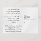 Custom Diamond Wedding Save the Date Post Kaarten (Achterkant)