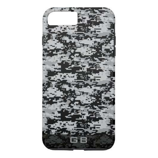 Custom Didgital Camo Monogram Case-Mate iPhone Case (Achterkant)