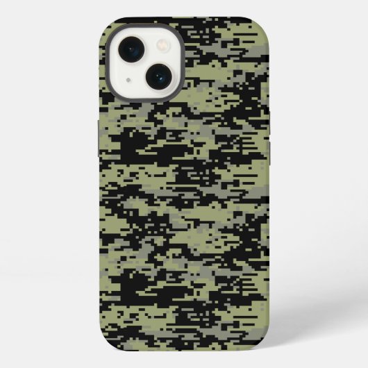 Custom Didgital Camo Monogram iPhone Hoesje (Achterkant)