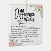 Custom Difference Maker Definition Floral Keramisch Ornament (Rechts)