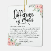 Custom Difference Maker Definition Floral Keramisch Ornament (Links)