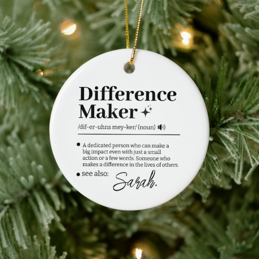 Custom Difference Maker, Mentor Appreciation Gift Keramisch Ornament (Boom)