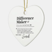 Custom Difference Maker, Mentor Appreciation Gift Keramisch Ornament (Links)