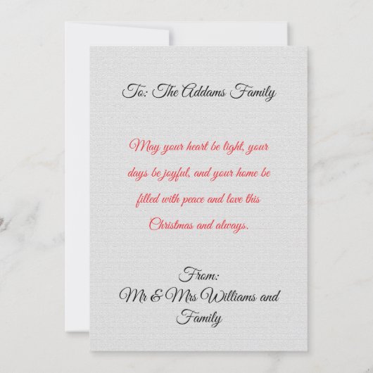 Custom Digital Hippy Christmas Cocktail Xmas Kaart (Achterkant)