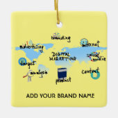 Custom Digital Marketing Ceramic Square Ornament (Voorkant)