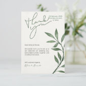 CUSTOM DIGITALE GROENE SAGE Uitnodiging van de bru (Staand voorkant)