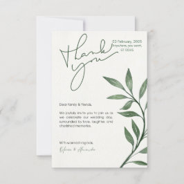 CUSTOM DIGITALE GROENE SAGE Uitnodiging van de bru