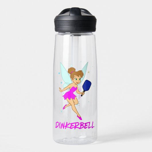 Custom Dinkerbell - Grappige pickleball voor haar Waterfles (Voorkant)