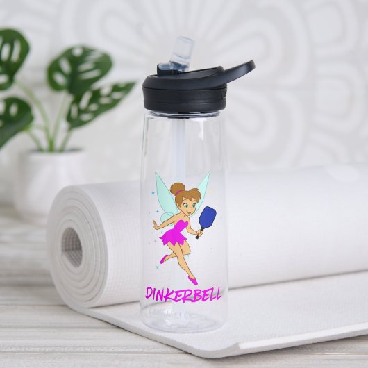 Custom Dinkerbell - Grappige pickleball voor haar Waterfles (Yoga (Gedraaid)  )