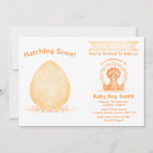 Custom Dino Waterverf Dinosaur Boy Baby shower Kaart (Voorkant)