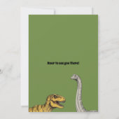 Custom Dinosaur Jungle 1st Birthday Invitation Kaart (Achterkant)