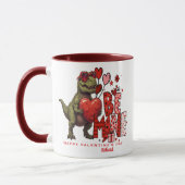 Custom Dinosaur Valentine Card - T‑Rex Be Mine Mug Mok (Links)