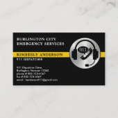 Custom Dispatcher 911 Logo Emergency Services Visitekaartje (Voorkant)