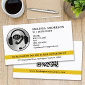 Custom Dispatcher Emergency Service Logo QR-code Visitekaartje