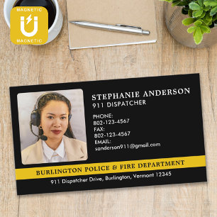 Custom Dispatcher Foto 911 Politie Fire Emergency Magnetisch Visitekaartje