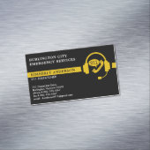 Custom Dispatcher Modern 911 Emergency Dept Logo Magnetisch Visitekaartje (Voorbeeld)