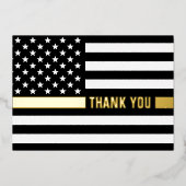 Custom Dispatchers Thin Gold Line Waardering Folie Feestdagenkaart (Voorkant)