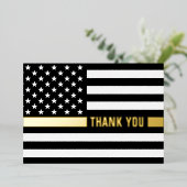 Custom Dispatchers Thin Gold Line Waardering Folie Feestdagenkaart (Staand Voorkant)