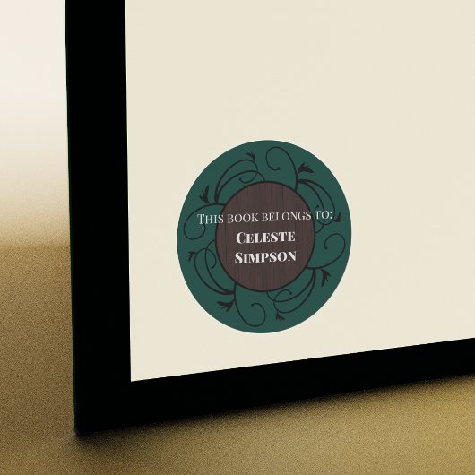 Custom Dit boek behoort toe aan | Gotisch geïnspir Ronde Sticker