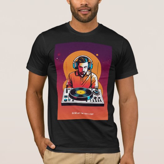 Custom DJ Mix - Gepersonaliseerde afspeellijst Art T-shirt (Voorkant)