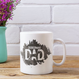 Custom Doberman Dad Vaderdag Hondenliefhebber Koffiemok