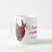 Custom Doberman Ma Cute Moederdag Hondenliefhebber Koffiemok (Voorkant links)