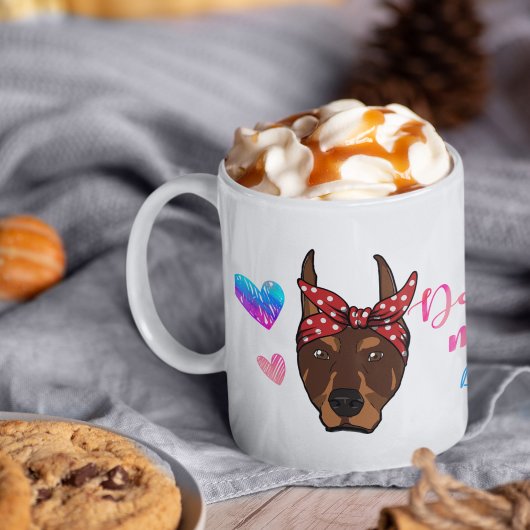 Custom Doberman Ma Cute Moederdag Hondenliefhebber Koffiemok