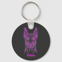 Custom Doberman Neon Glow Personalized