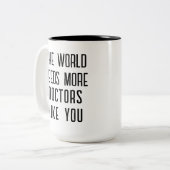 Custom Doctor Appreciation Gift – Thank You Tweekleurige Koffiemok (Voorkant links)