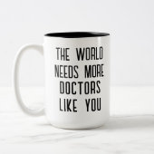 Custom Doctor Appreciation Gift – Thank You Tweekleurige Koffiemok (Links)