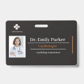 Custom Doctor ID Badge Template | Cardiologist  (Voorzijde)