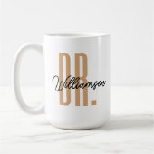 Custom Doctor Mok, Doctor Afstuderen geschenken Koffiemok (Links)